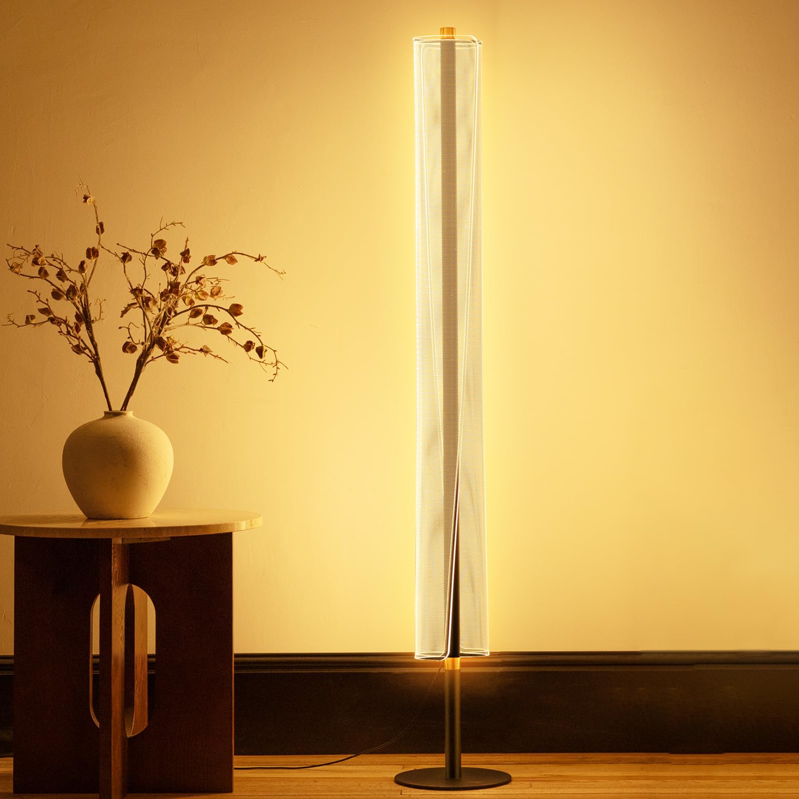 NUÜR Modern Floor Lamp, Dimmable Standing Lamp with Remote Control